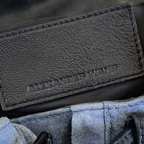 Alexander Wang Marti Suede Leather Blue Mini Backpack - Picture 12 of 16